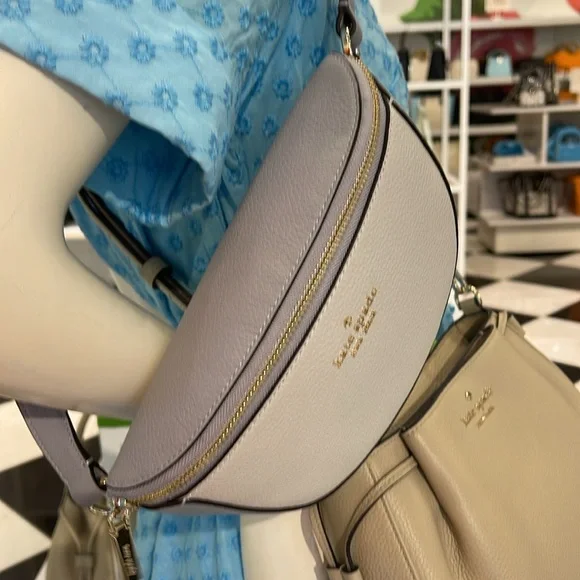 Kate Spade Lena Belt Waist Bag Fanny Pack Mountain Grey NWT - Picture 12 of 16